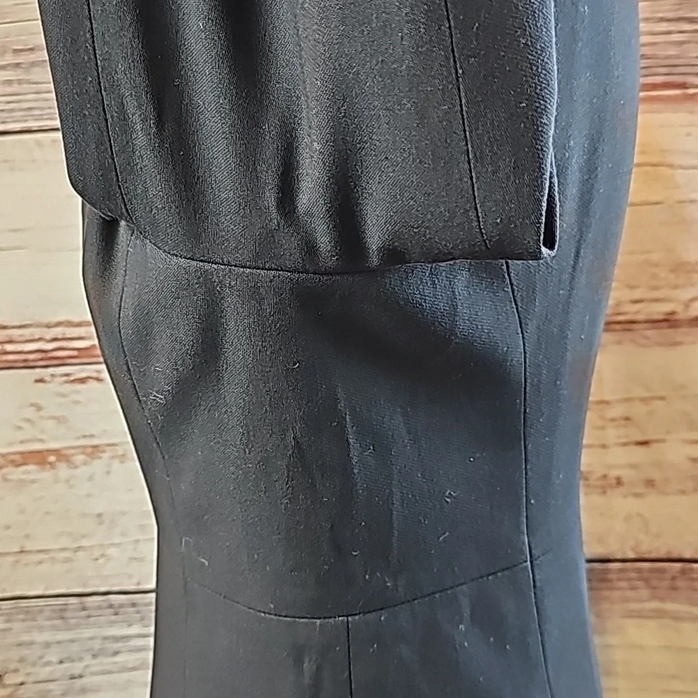 HILLARD & HANSON BLACK LINED PADDED LONG SLEEVE DRESS JACKET - Picture 7 of 10